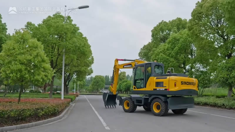 Pelle Hydraulique sur Pneus GHT160W