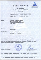 948EC Certificate of Conformity EC Council Directive 98/37/EC
